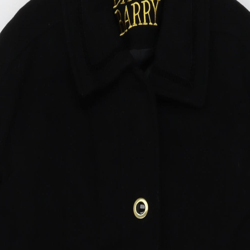 Womens UK Size 14 David Barry Black Overcoat
