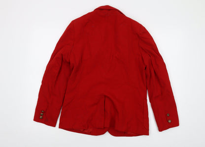 John Meyer Womens Red Jacket Size 12 Button