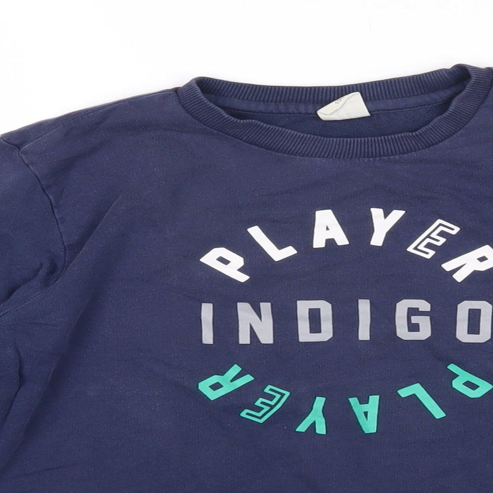 Indigo Girls Blue Cotton Pullover Sweatshirt Size 11-12 Years Pullover
