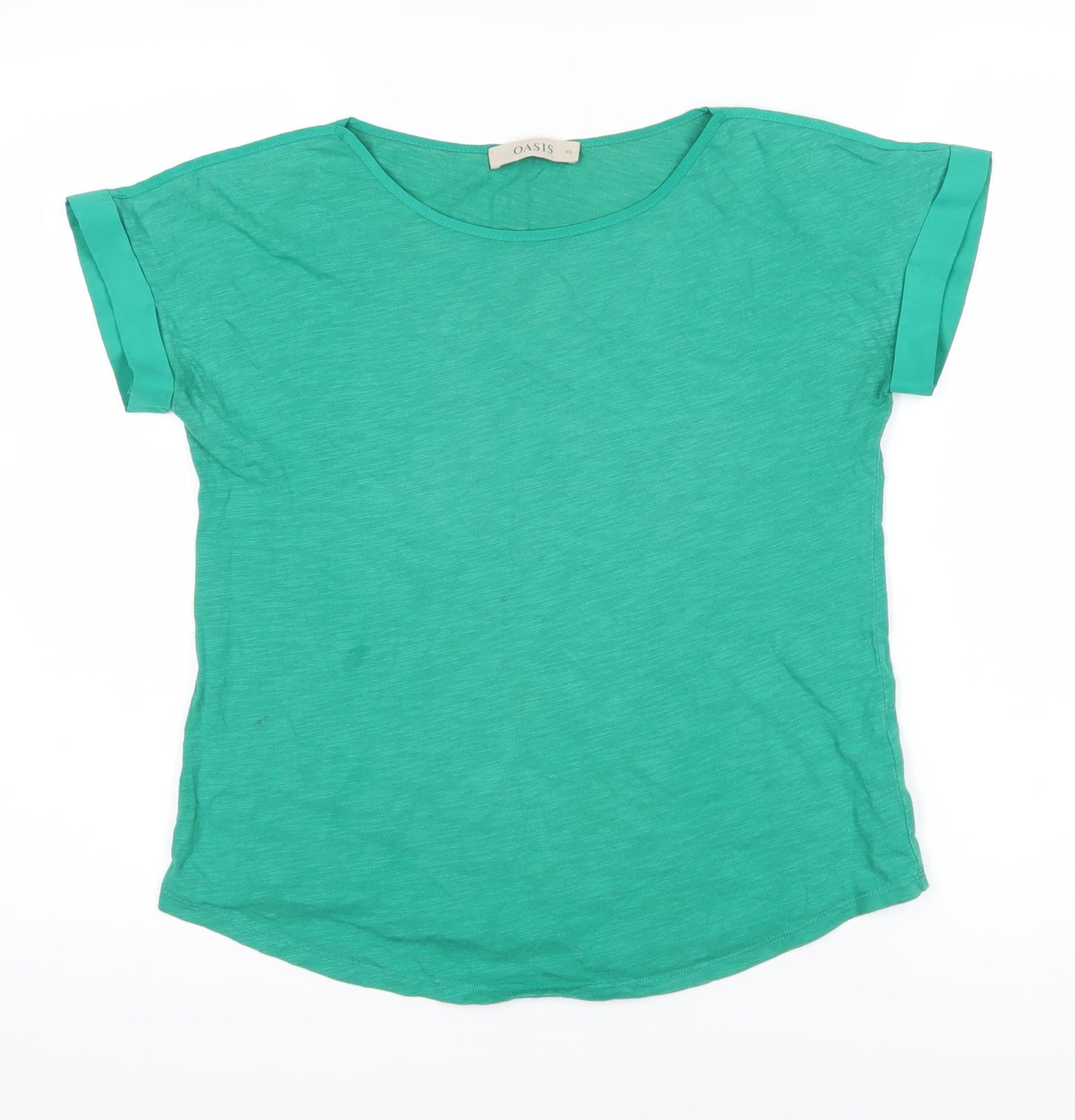 Womens UK Size XS Oasis Green Basic T-Shirt