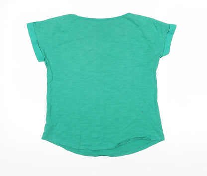 Womens UK Size XS Oasis Green Basic T-Shirt