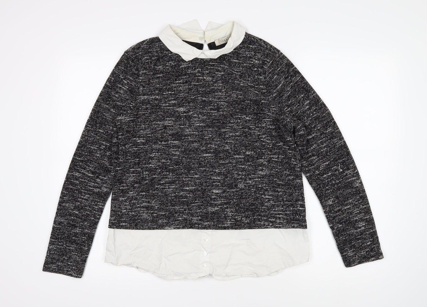 Womens UK Size M Oasis Black Pullover Jumper