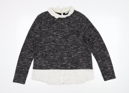Womens UK Size M Oasis Black Pullover Jumper