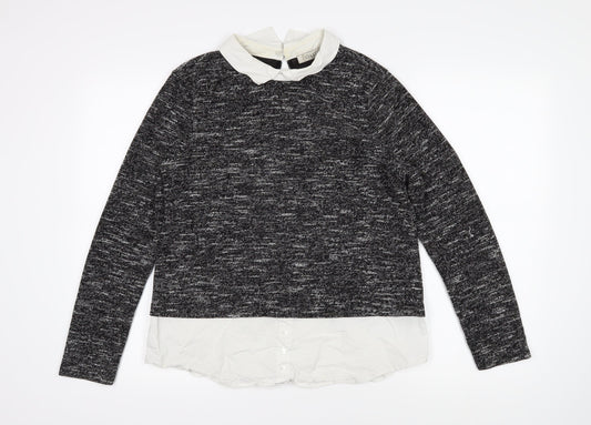 Womens UK Size M Oasis Black Pullover Jumper