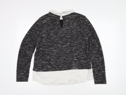 Womens UK Size M Oasis Black Pullover Jumper