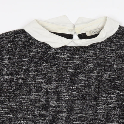 Womens UK Size M Oasis Black Pullover Jumper