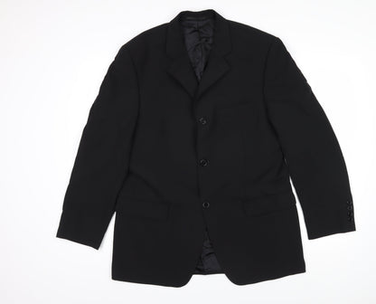 Mens UK Size 40 Hugo James Regular Black Suit Jacket