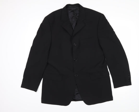 Mens UK Size 40 Hugo James Regular Black Suit Jacket