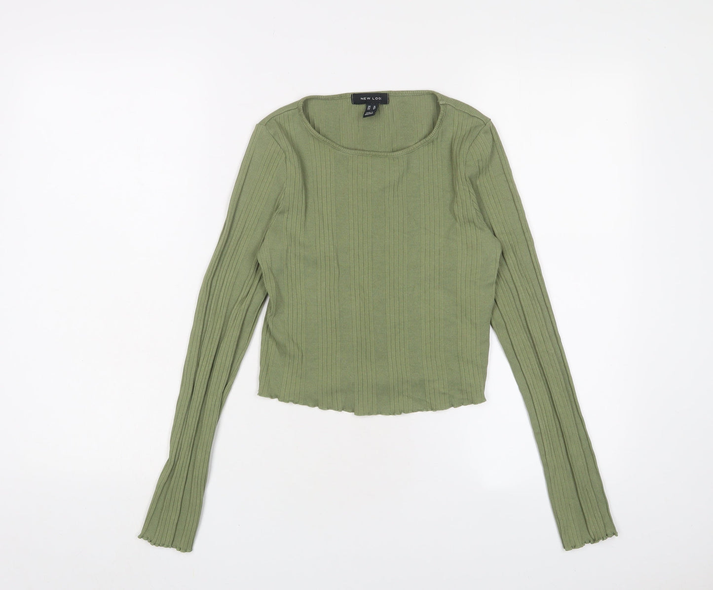 Womens UK Size 12 New Look Green Basic T-Shirt