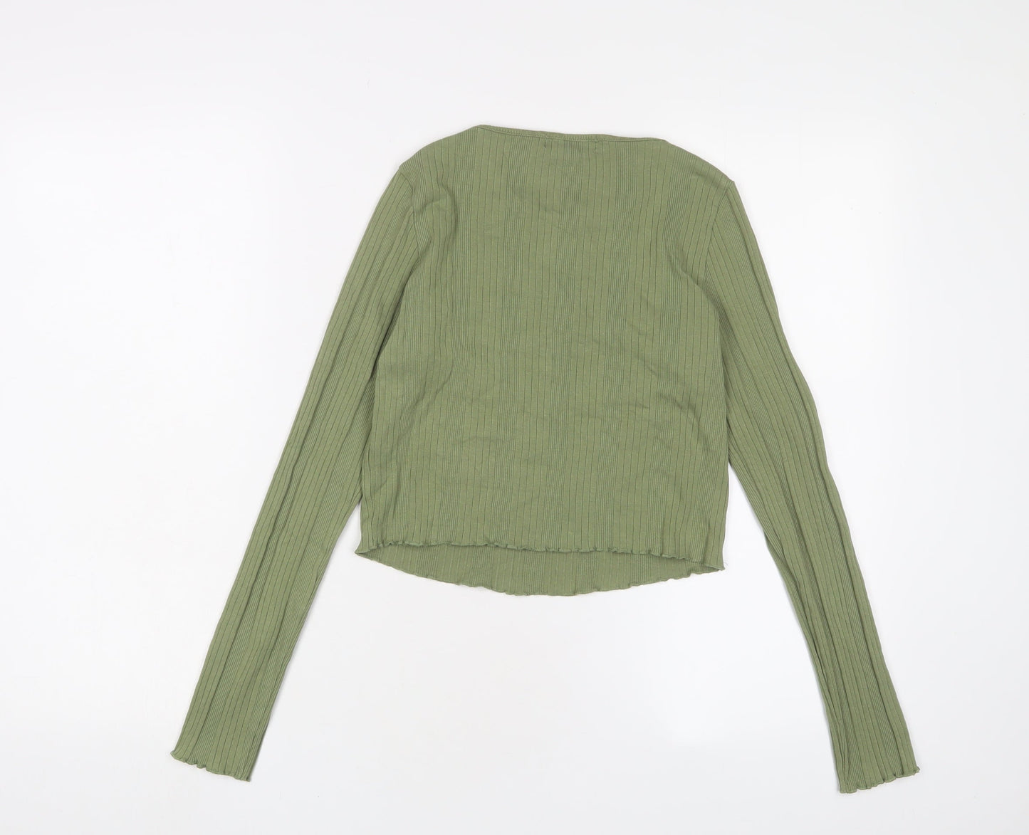 Womens UK Size 12 New Look Green Basic T-Shirt