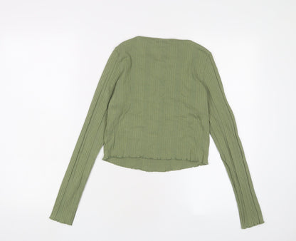 Womens UK Size 12 New Look Green Basic T-Shirt