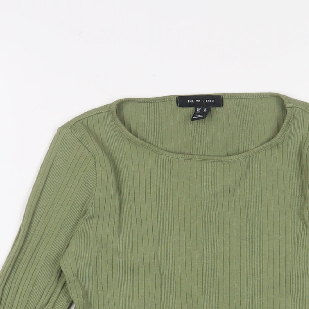 Womens UK Size 12 New Look Green Basic T-Shirt