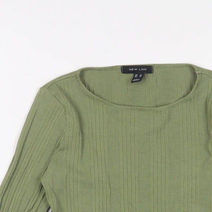 Womens UK Size 12 New Look Green Basic T-Shirt