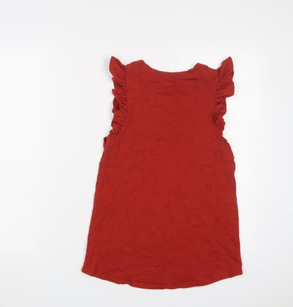 Womens UK Size 8 River Island Red Basic Tank