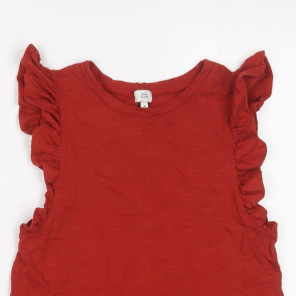 Womens UK Size 8 River Island Red Basic Tank