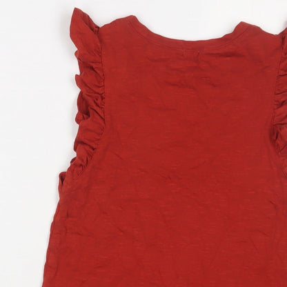 Womens UK Size 8 River Island Red Basic Tank