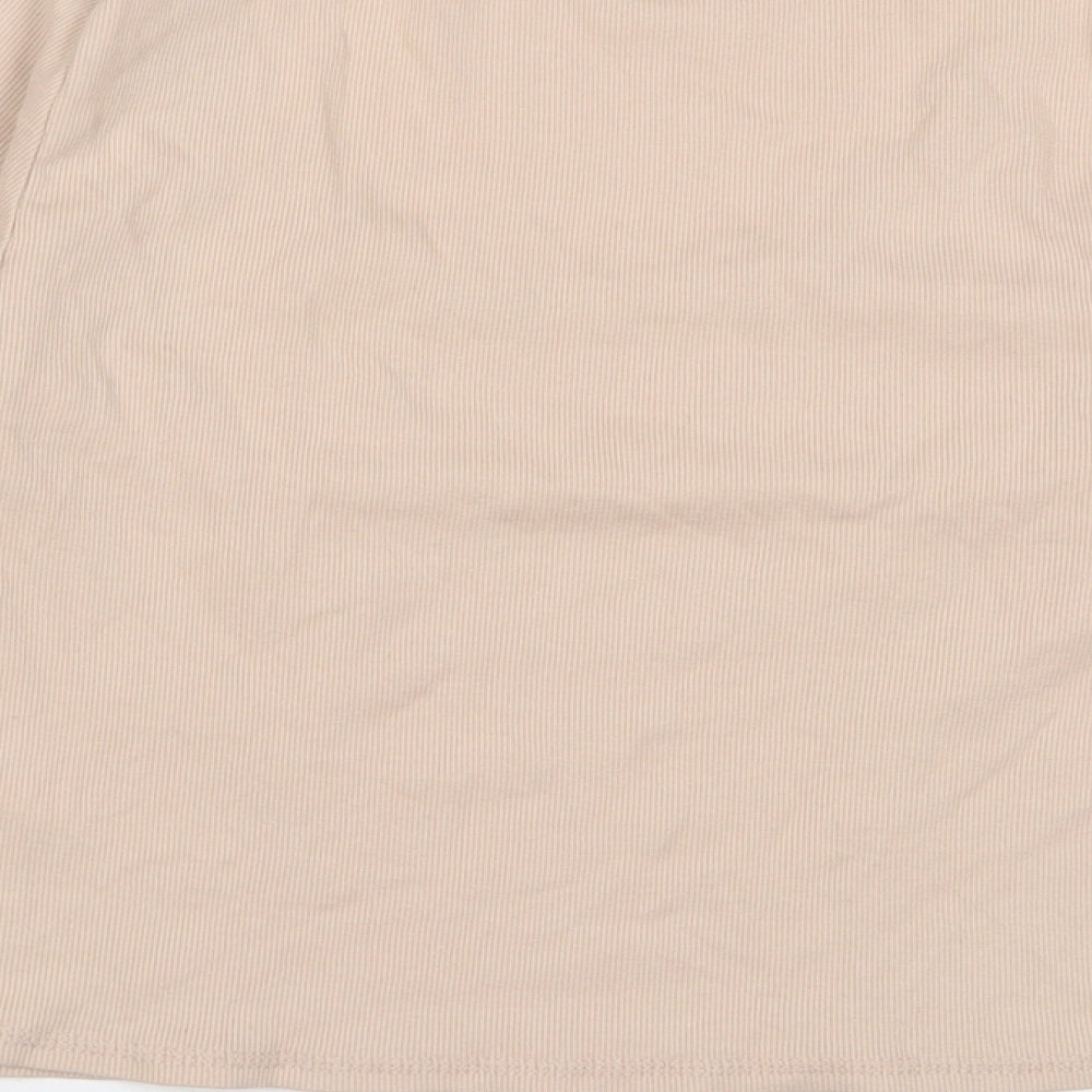 Womens UK Size 12 Topshop Pink Cropped T-Shirt