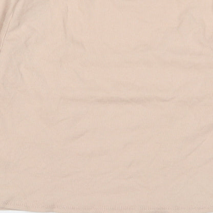 Womens UK Size 12 Topshop Pink Cropped T-Shirt