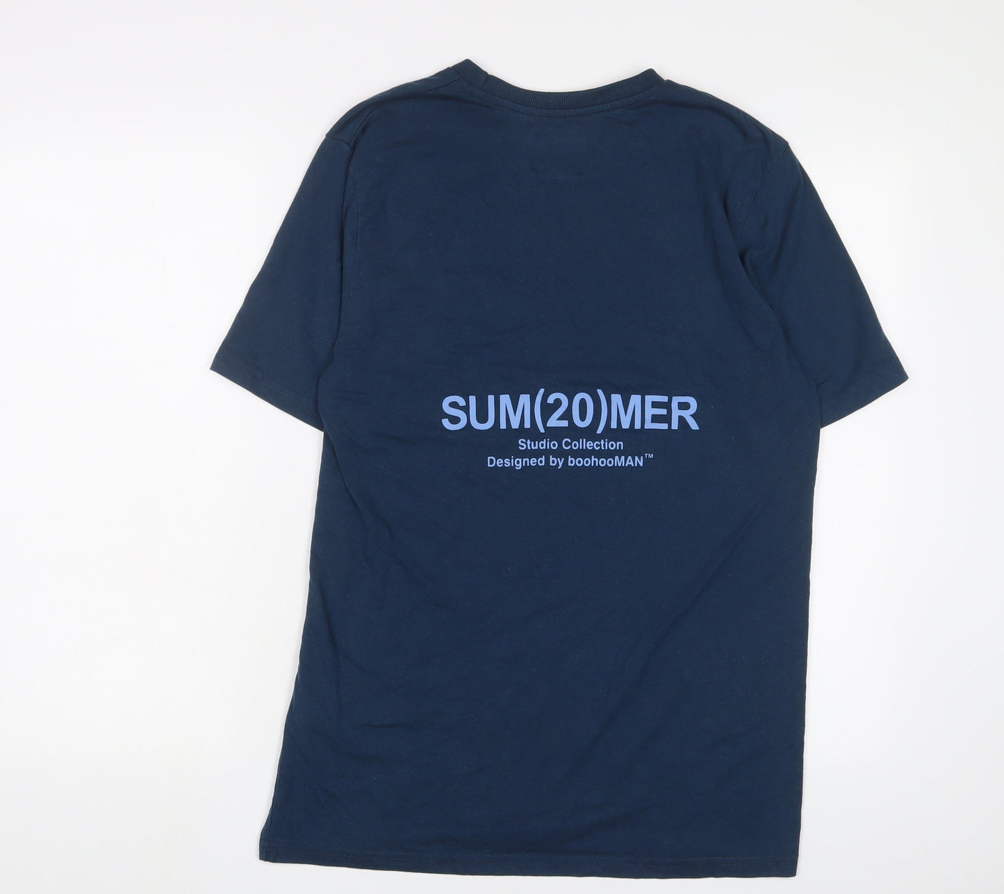 Mens UK Size L Boohoo Blue  T-Shirt