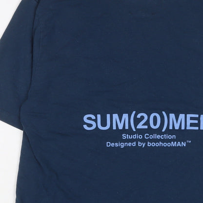 Mens UK Size L Boohoo Blue  T-Shirt
