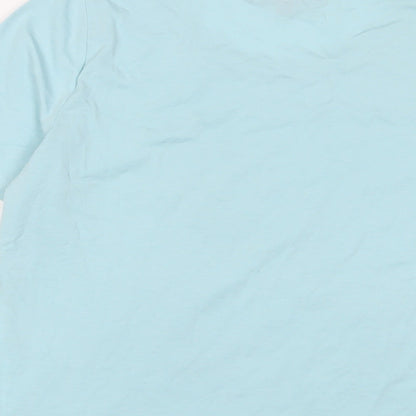 Bonmarché Womens Blue Polyester Basic T-Shirt Size 10 Crew Neck