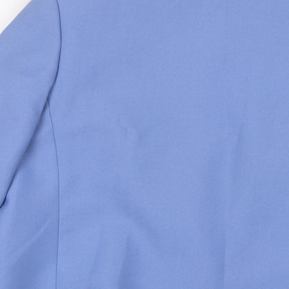 Dereta Womens Blue Jacket Blazer Size 12 - Open
