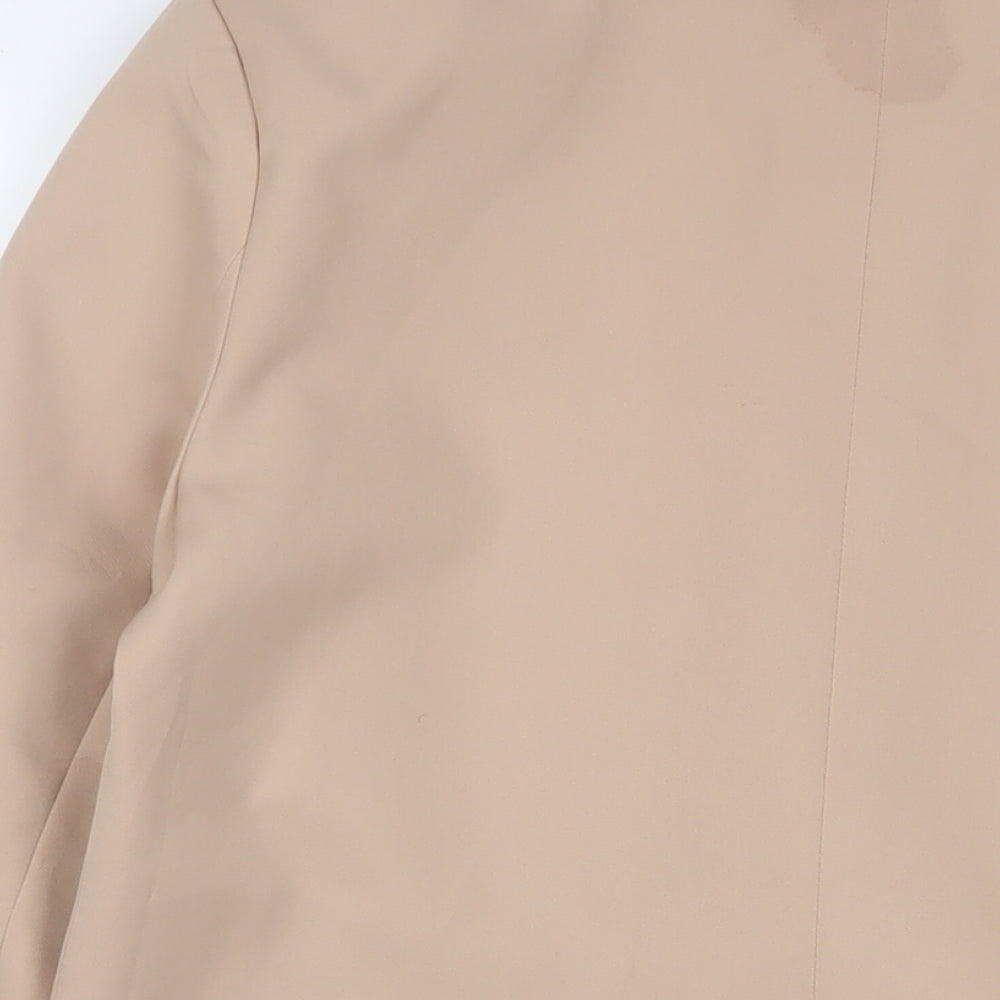 Boohoo Womens Beige Jacket Blazer Size 10 Button