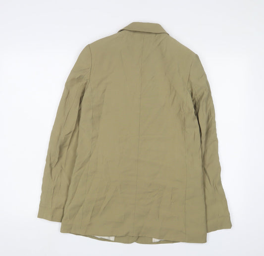H&M Womens Beige Jacket Blazer Size 6 Button
