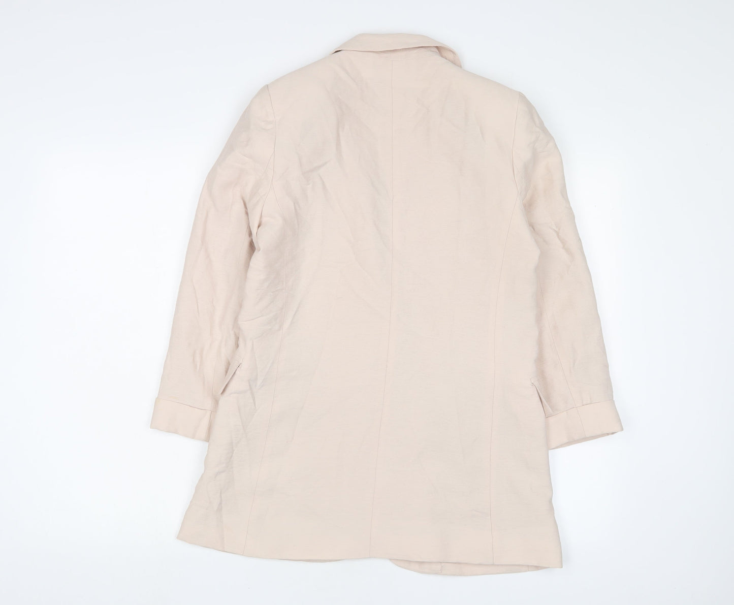 New Look Womens Beige Jacket Blazer Size 6 Button