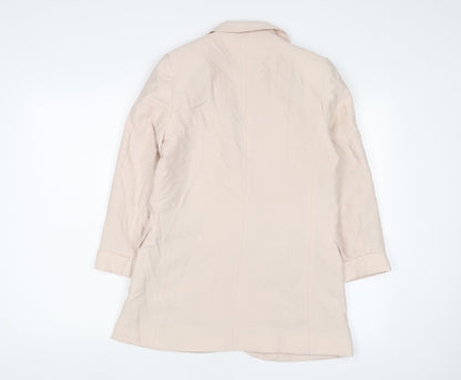 New Look Womens Beige Jacket Blazer Size 6 Button