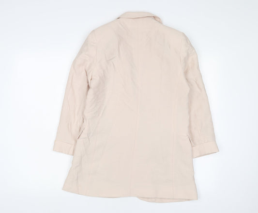 New Look Womens Beige Jacket Blazer Size 6 Button