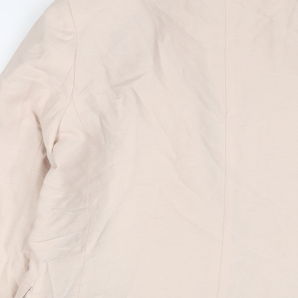 New Look Womens Beige Jacket Blazer Size 6 Button