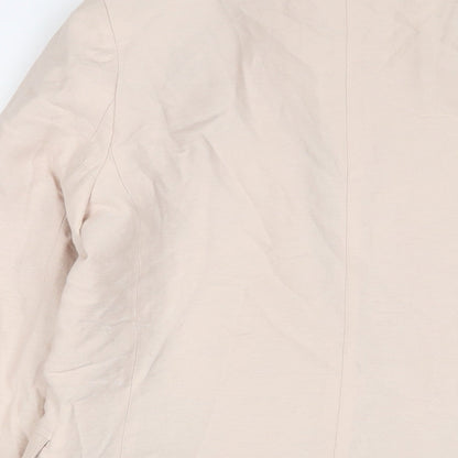 New Look Womens Beige Jacket Blazer Size 6 Button