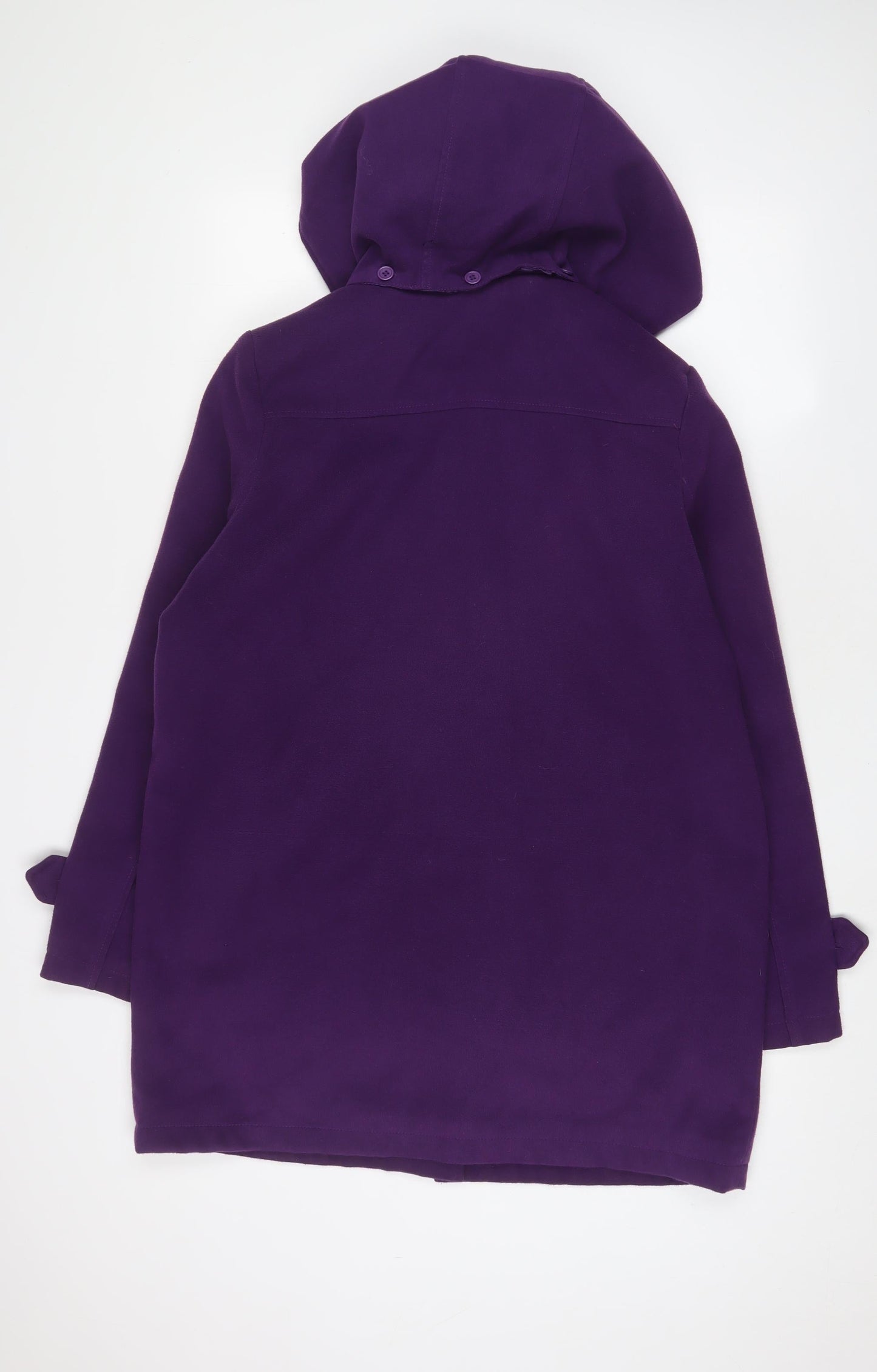 Almond Bay Womens Purple Overcoat Coat Size 14 Button