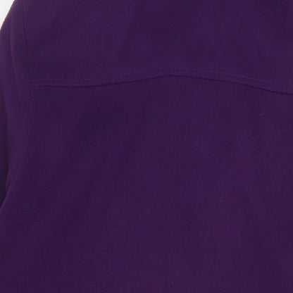 Almond Bay Womens Purple Overcoat Coat Size 14 Button