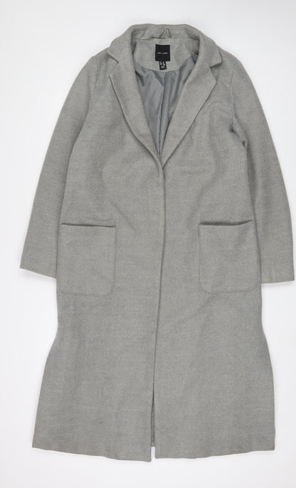 Womens UK Size 12 New Look Grey Overcoat