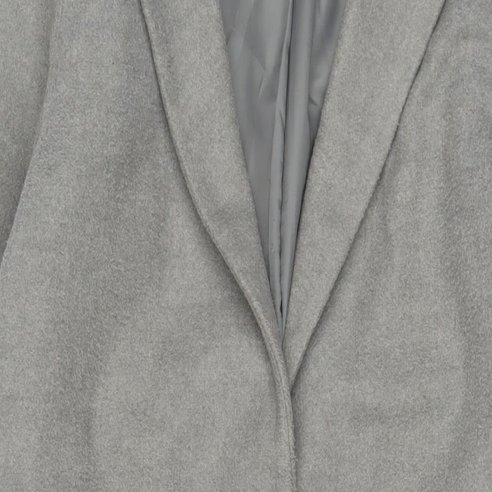 Womens UK Size 12 New Look Grey Overcoat