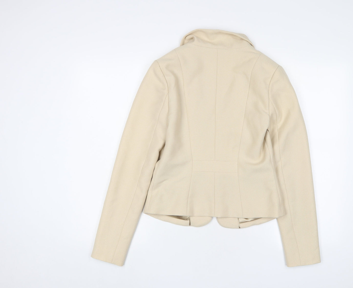 Love 21 Womens Beige Jacket Blazer Size XS Hook & Eye