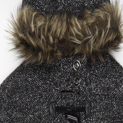 QED London Womens Grey Overcoat Coat Size 14 Button