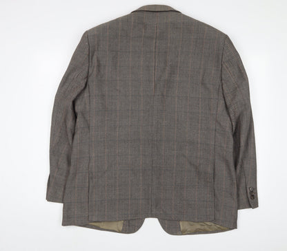 Mens UK Size 46 Wellington Regular Brown Suit Jacket