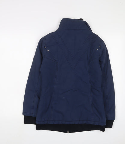 Madame Womens Blue Jacket Size 8 Zip