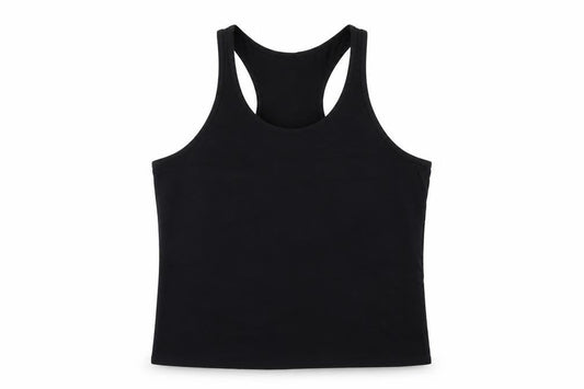 Yaker Womens Black Cotton Camisole Tank Size L Scoop Neck