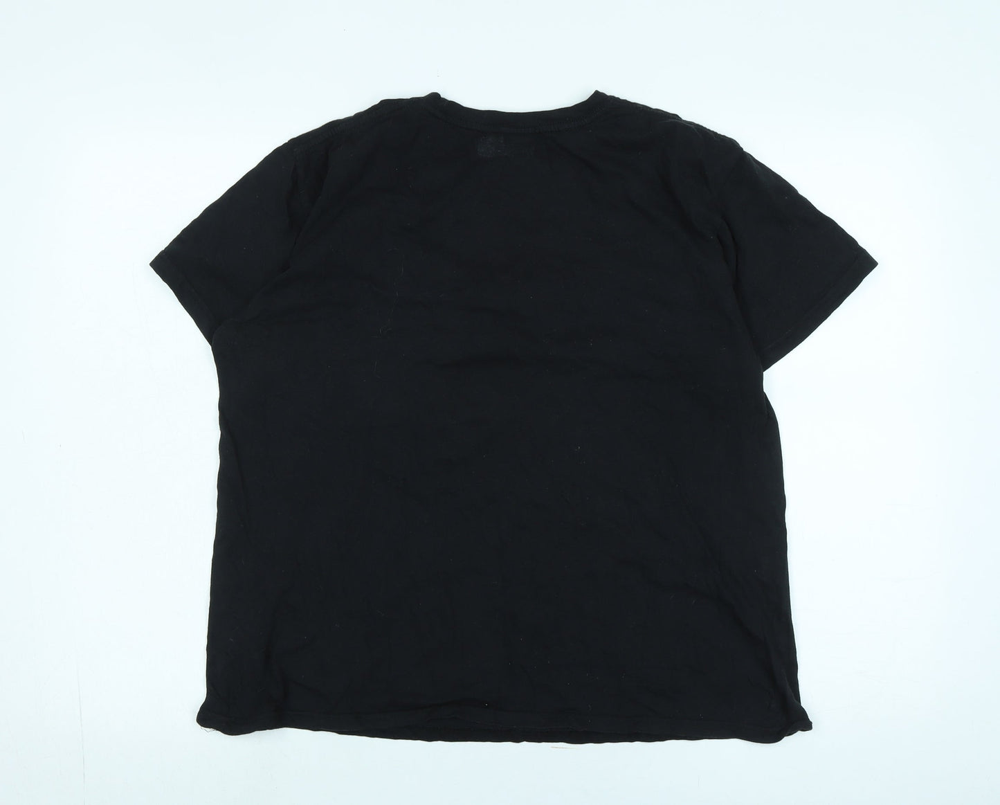 Classic rider Mens Black Cotton T-Shirt Size M Crew Neck - Logo- Classic Rider