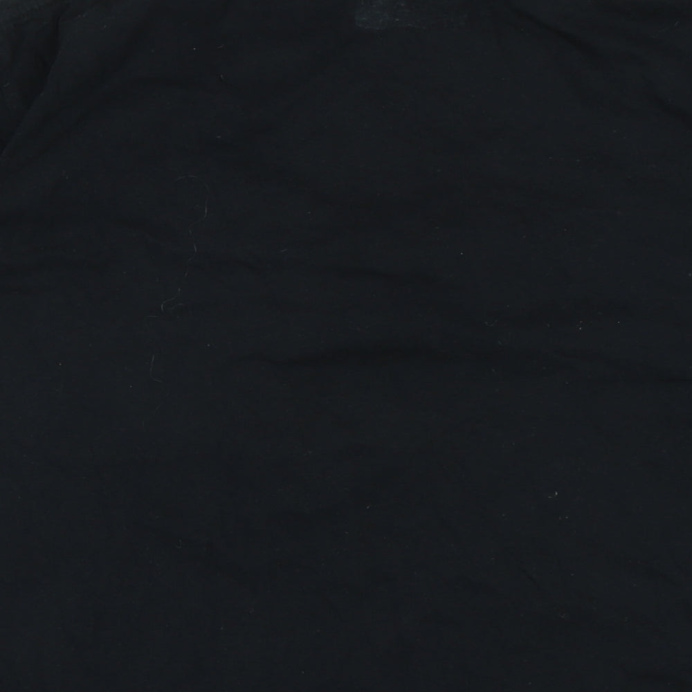 Classic rider Mens Black Cotton T-Shirt Size M Crew Neck - Logo- Classic Rider