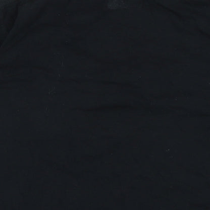 Classic rider Mens Black Cotton T-Shirt Size M Crew Neck - Logo- Classic Rider