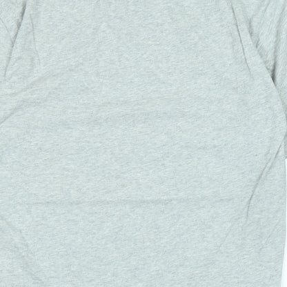 Pussers navy Mens Grey Cotton T-Shirt Size S Crew Neck - Logo
