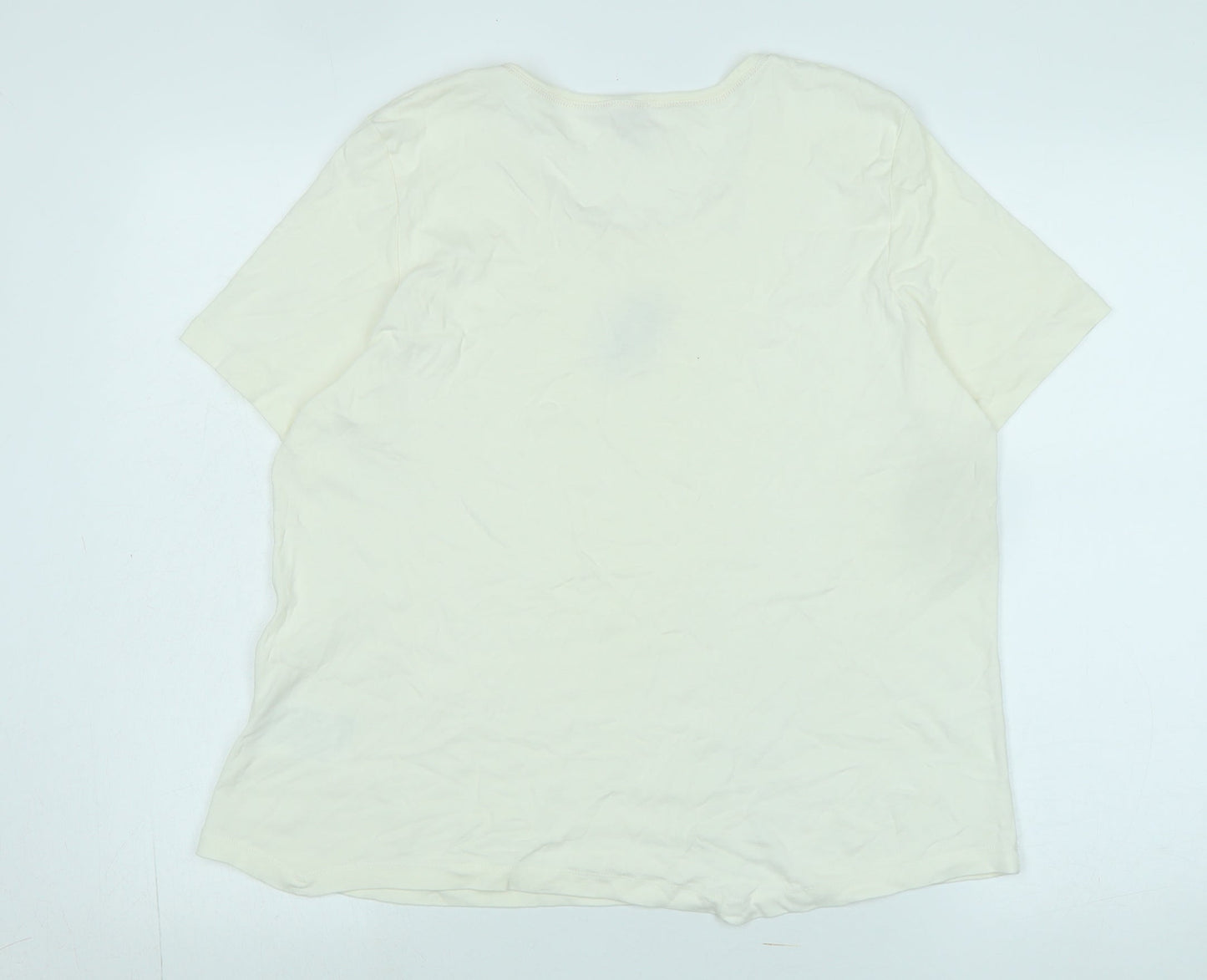 Womens UK Size M Olsen Ivory Basic T-Shirt