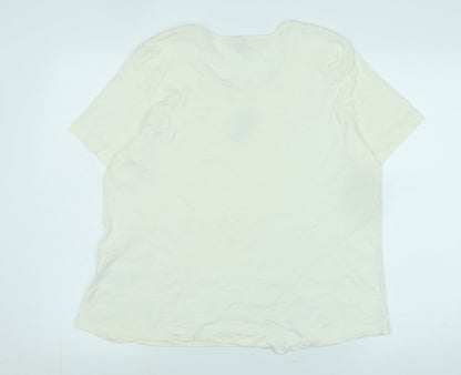 Womens UK Size M Olsen Ivory Basic T-Shirt
