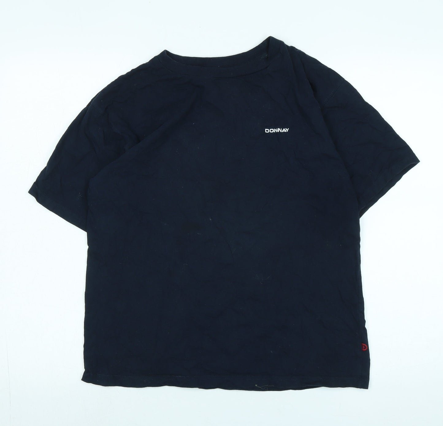 Donnay Boys Blue Cotton Basic T-Shirt Size 13-14 Years Crew Neck - Logo
