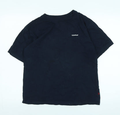 Donnay Boys Blue Cotton Basic T-Shirt Size 13-14 Years Crew Neck - Logo